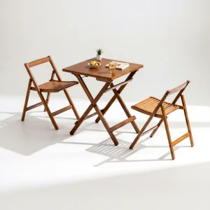 Folding Table Chair Set Adjustable Height