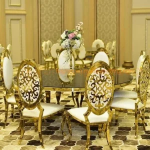 عروس حديثة نمط مطبخ أمير المنزل الفندق حدث زفاف كرسي معدني مطعم مأدبة غرفة جلوس أثاث طعام طاولات وكراسي كراسي طعام