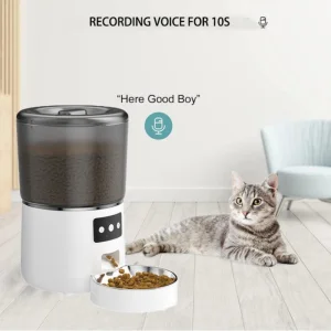 Tuya APP Controlled Feeder for Pets with Dual Power Supply
