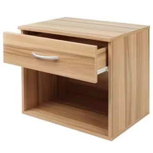One Drawer Nightstand Wooden Custom for Bedroom Set