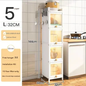 Carbon Light Storage Cabinet Multi-Layer