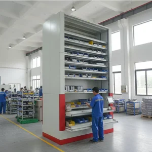 Vertical Lifting Storage Rack Industrial Material Storage Parts Storage Efficient Warehouse Solution Industrial Conveyor System Stocking Machinery