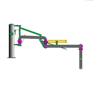 Al1412 Double-Pipe Top Loading Arm with a Gas Pipeline Installed
