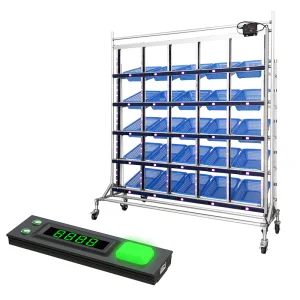 Digital Picking and Sorting Put to Light Wall System in Warehouse