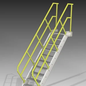 Customisable Industrial Style Steel Staircase with Non-Slip Handrail Metal Welding