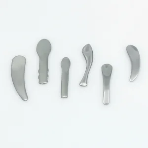 Metal Makeup Spatula Set Leather Pouch Cream Application Makeup Tool