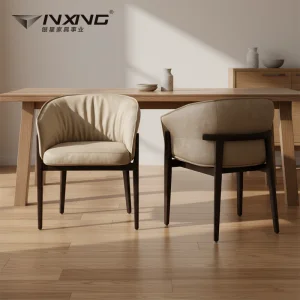 Perfect Custom Designed Modern Faux Leather Dining Chair with Wood Legs for Home Office &amp; Hotel Use