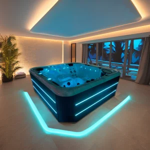 Hydrorelax Spa Massage 5 Person Hot Tub Acrylic Luxury Freestanding Bathtub Rectangular Hot Spa Tub