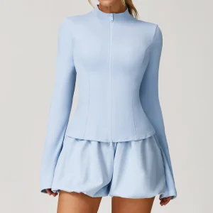 Women's Upf 50+ Sun Protection Zip-up Jacket – Quick-Dry Breathable Long Sleeve Yoga Outerwear for Running &amp; Fitness