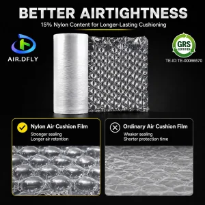Custom Wholesale Nylon Air Cushion Film Roll For Shipping Shockproof Inflatable Protective Packaging