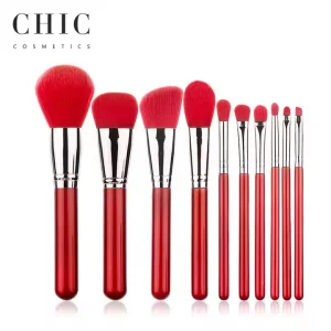 Wholesale Beauty Tools Red Makeup Brushes Set