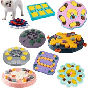 Dog Puzzle Toys Slow Feeder Interactive Increase Iq Food Dispenser Non-Slip Slowly Eating Bowl Cat Dogs Food Games
