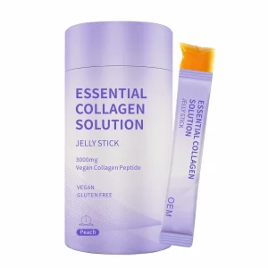 OEM Vegan Collagen Jelly Gel Stick 3000mg - Essential Peach Collagen Peptide for Skin &amp; Joint Support, Gluten Free Private Label