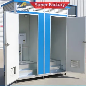 Durable Portable Toilet Unit for Construction Camps and Outdoor Public Sanitation Use