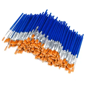 Art Supplies Manufacturers Custom Logo Nylon Handle Paintbrush Set