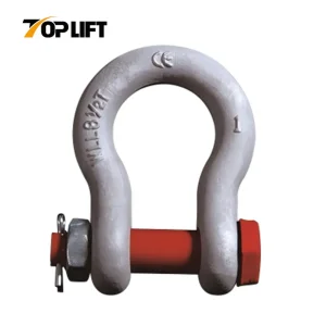 Rigging Hardware G-2130 Forged Alloy Steel HDG Bolt Type Bow Shackle