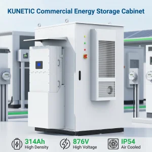 KUNETIC OEM 160kWh 241kWh 300kWh 500kWh Three Phase High Voltage BESS Commercial Solar Battery Storage System ESS Air Cooling
