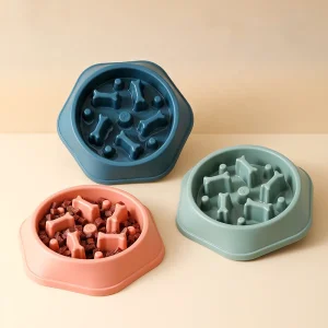 Plastic maze slow feeder bowl for dogs cats