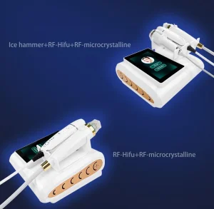 Gold RF Microneedle Device with Hifu and Ice Hammer Combination