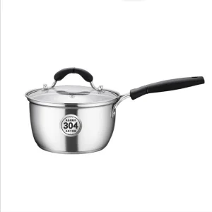 Kitchenware 3 -Ply Cooking Sauce Pan Frying Pan Pot 3L Nonstick Inox Stainless Steel Saucepan