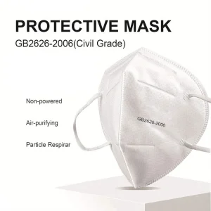 Waterproof Protective White 3D Folding Face Mask KN95