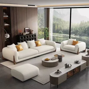 White Velvet Sofa