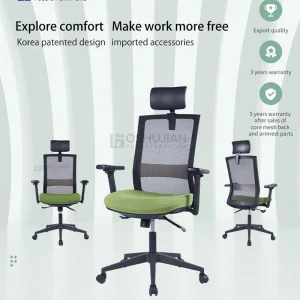 Ergonomic Computer Manager Director Office Chair Executive Mesh High-Back 3D Armrest Swivel Staff Task Office Chair Conference Chair