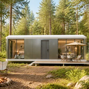 Pequeñas casas residenciales prefabricadas modulares expandibles de cápsula inteligentes y ecológicas