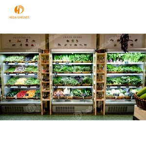 HEDA Supermarket Vegetable and Fruit Rack With Spray System