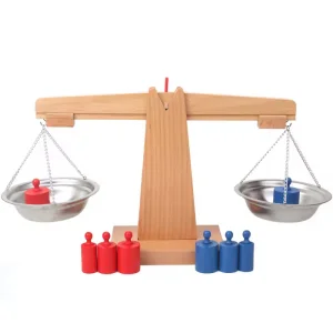 Montessori Wooden Balance Math scale for STEM classes in Mexico