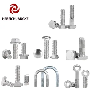 China Fastener Manufacturer Stainless Steel Hex Head Bolt and Nuts/T Bolt/Threaded Rods/U Bolt/Eye Bolt/Fixing Bolt/Expansion Anchor Bolt