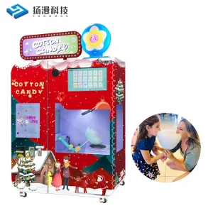Custom Full Automatic Cotton Candy Vending Machine Commercial Electric Robot Cotton Candy Vending Machine in Mall