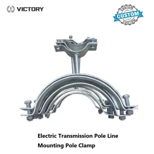 Line Support Metal Steel Galvanized Clamp with Bolts and Nuts