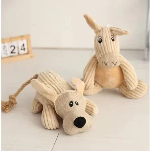 Bite-Resistant Lovable Cute Stuffed Squeaky Chew Pet Plush Dog Toy