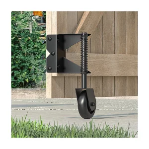 Fence Gate Hardware Kit Components Lattice Gate Equipped with Rollers Black Thickened Carbon Steel Wheels