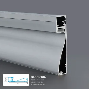 Skirting Board Emits Downward Light Aluminum LED Profiles