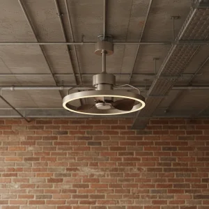 1 Ceiling Fan New Interior Design Decorative Fan Light Hidden Blade Retracting Ceiling Fan with Led Lighting