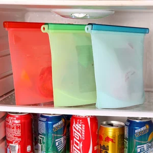 1000ml حقيبة سيليكون متعددة الاستخدامات للحفاظ على السندويشات، الخضار، الغداء، السوائل، الوجبات الخفيفة، اللحوم، الغداء، والفواكه