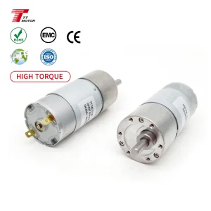 Dc Gear Motor High Torque 37mm Dc 12v 24v IE4 High Efficient High Torque Geared Motor