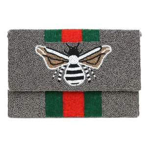 Handmade Luxury Women's Glitter Sequin Embroidered Beaded Fold Clutch Bag