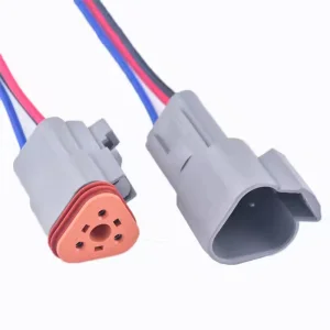 Ensamblaje de arneses eléctricos automotrices personalizados Deutsch 3p conector 3 cable 16AWG