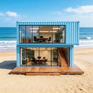 Casa Modular Dobrável Expandível Casa Prefabricada Economizadora de Espaço Prática Casa Portátil para Vilas Remotas