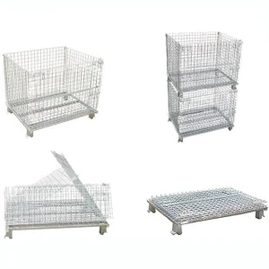 Customized Galvanized Foldable Wire Mesh Containers