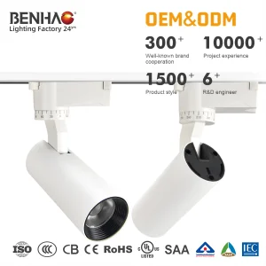 Premium COB Commercial Track Light Ceiling Mount Point Focus Design for Boutique Lighting