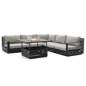 New Design Outdoor Furniture Aluminium Corner Sofa Set