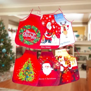 Christmas Party Chef Cooking Restaurant Home Adult Santa Adjustable Kitchen Cooking Apron