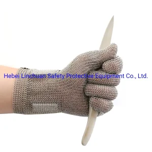 100% Steel Chainmail Glove with Long Cuff 8cm 10cm 20cm/Butcher Meat Processing Glove/ Safety Protective Glove/Steel Chain Mail Glove/Steel Mesh Safety Glove