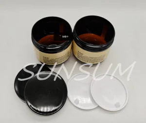 Plastic frosted face cream jar pcr