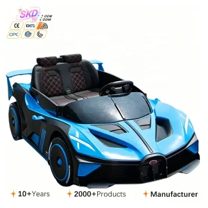 Children's Electric Bugatti Car Toy for Kids &amp; Adults Boys &amp; Girls Double Remote Control 4 Wheels Battery Plastic