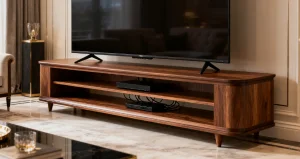 Elegant Wood TV Stand
